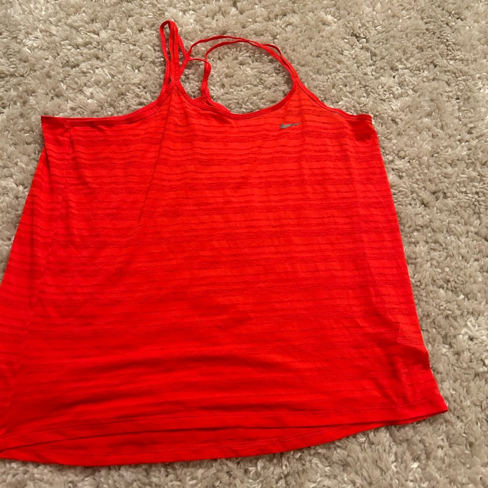 Nike red exercise tank top. Size large